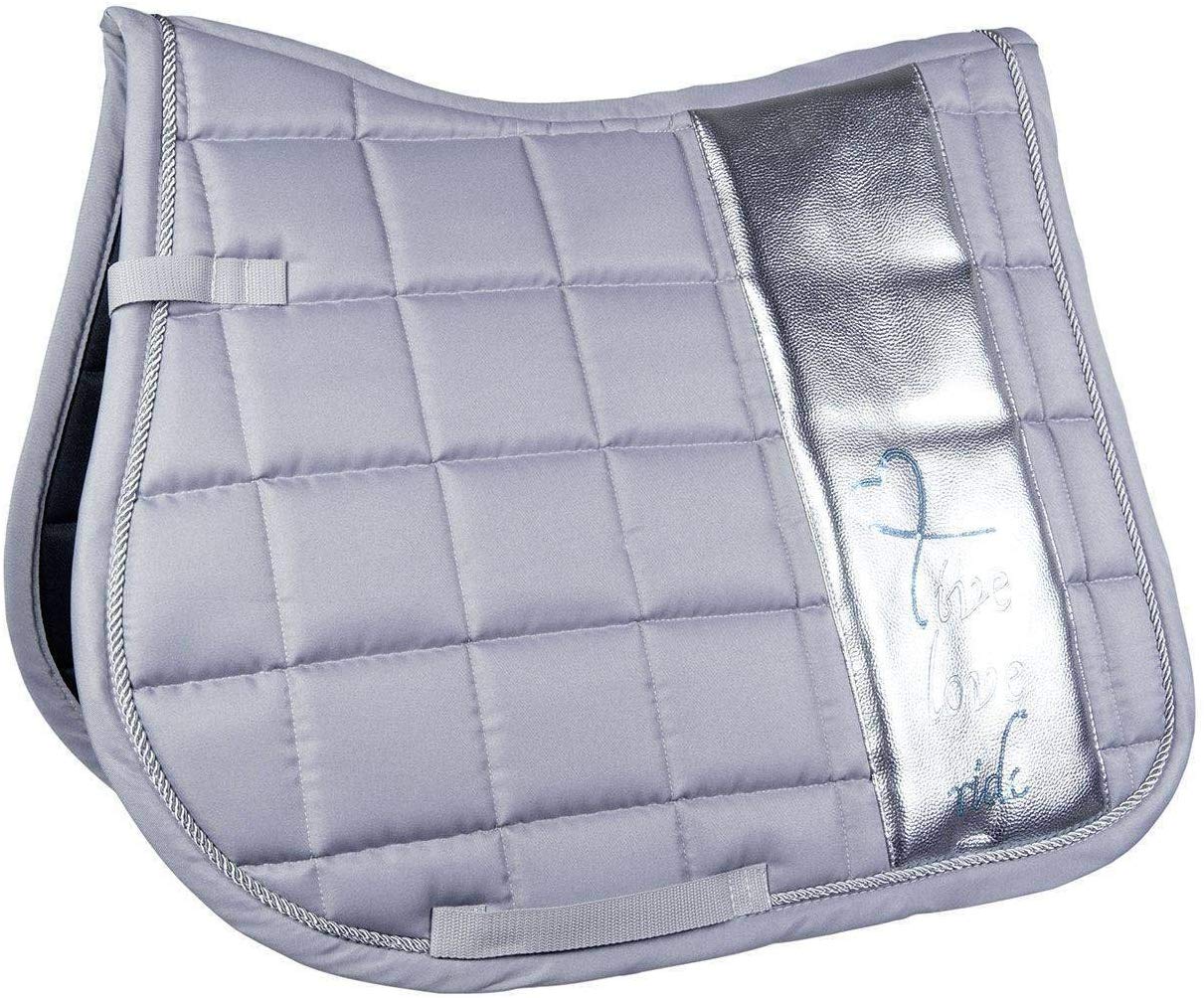 Hkm Hkm 4057052305184 Saddle Cloth -Metallic-9500 Grey Dress, Dressage