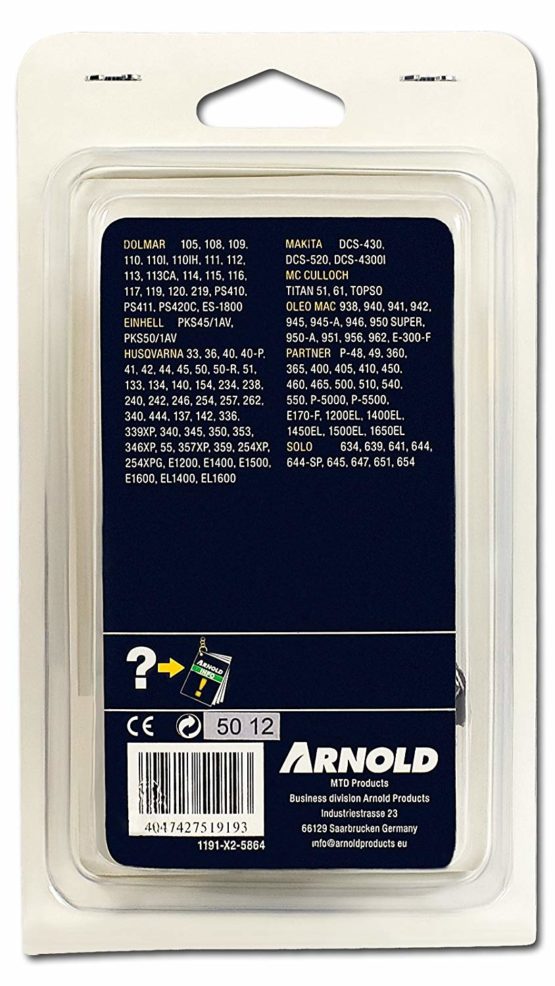 Arnold 1191-X2-5864 Saw Chain 0.325 Inch 1.5 mm 64 Chain Links 38 cm Blade - Image 2