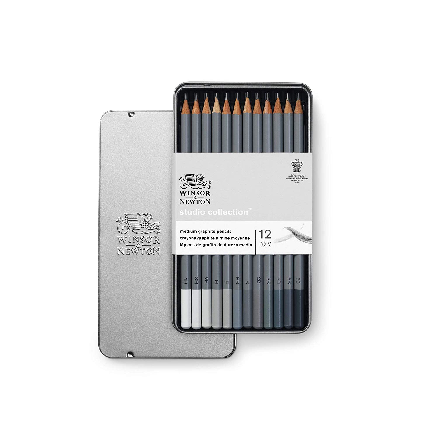 Winsor & Newton 490008 Studio Collection Graphite Pencils, Set of 12