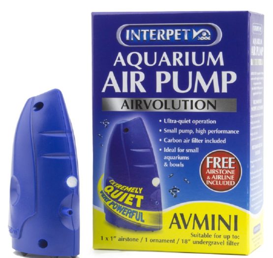 Interpet Airvolution Air Oxygen Pump for Aquarium Fish Tank Aeration, Ultra Quiet, Powerful, AV Mini for XS Aquariums & Bowls - Image 2