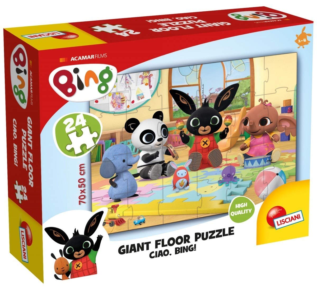 Lisciani Bing Giant Floor Puzzle Ciao, 24 Pieces, Multicolour - 74716, Multicolor, 3