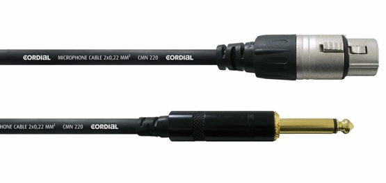 Cordial Intro 5m XLR Male to Jack Plug Microphone Cable