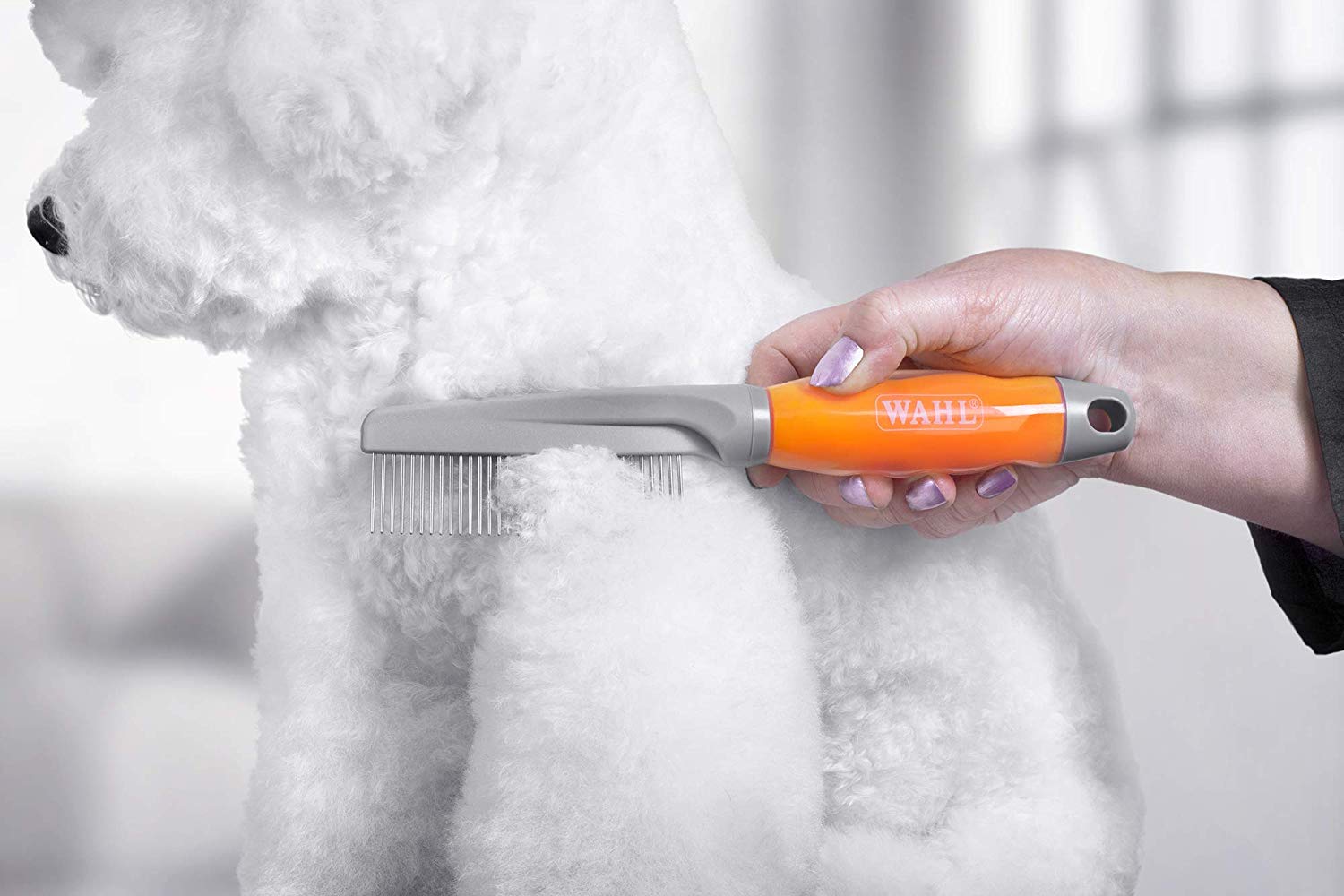 Wahl Grooming Comb with Soft Grip Gel Handle, Grooming Comb, Durable Stainless-Steel Teeth, Gel Handle, Pet Combs - Image 3
