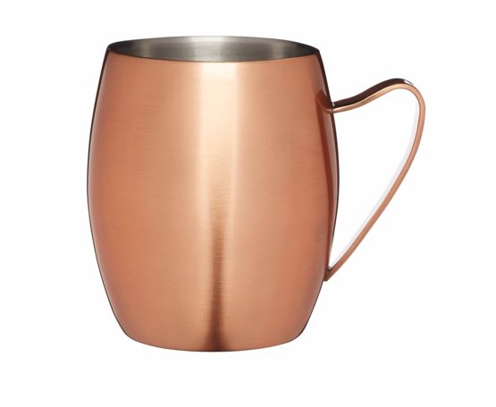 BarCraft Insulated Moscow Mule Mug with Copper Finish, Stainless Steel, 370 ml