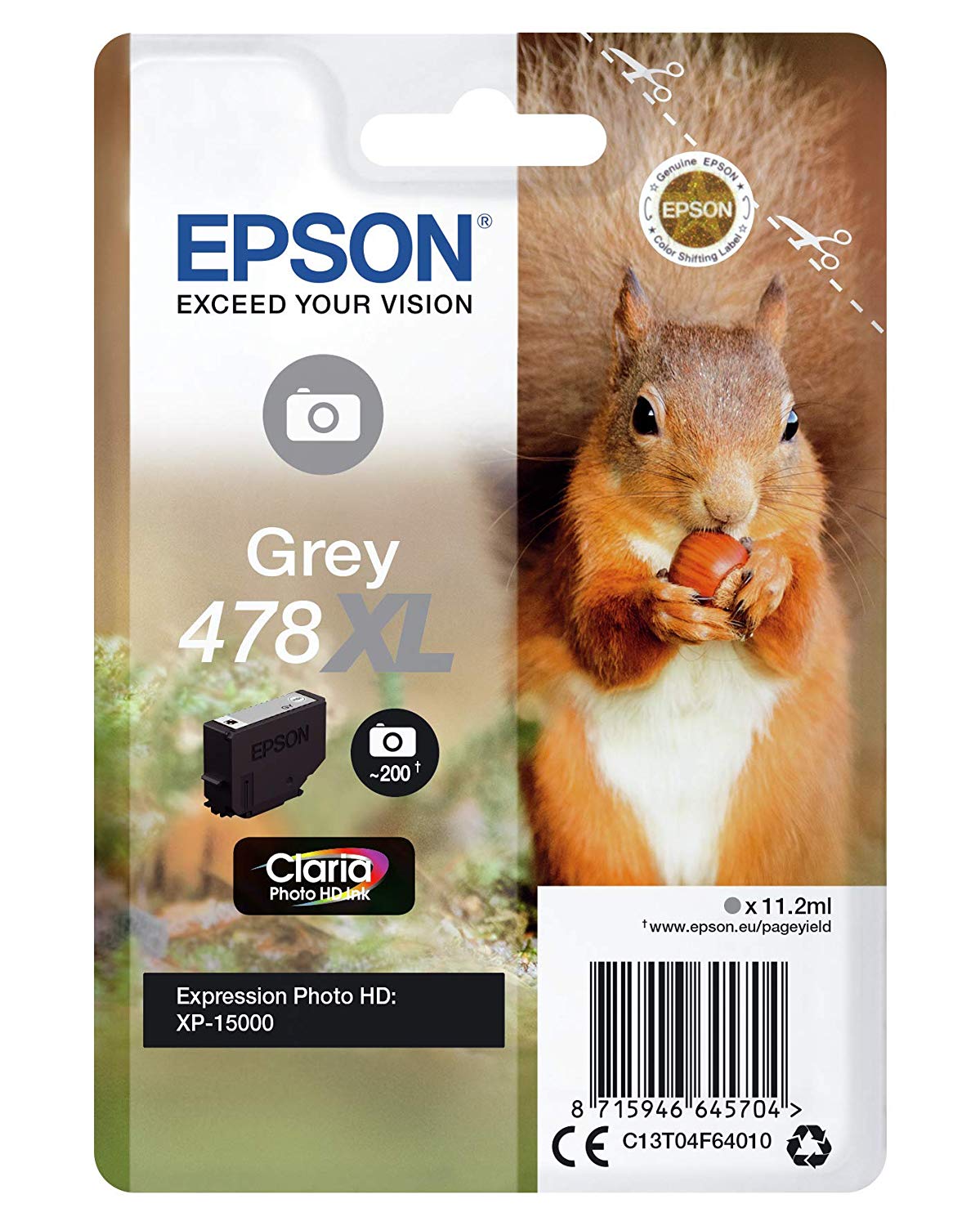 Epson C13T04F64020 X-Large Inkjet Cartridge - Grey, Standard - Image 2