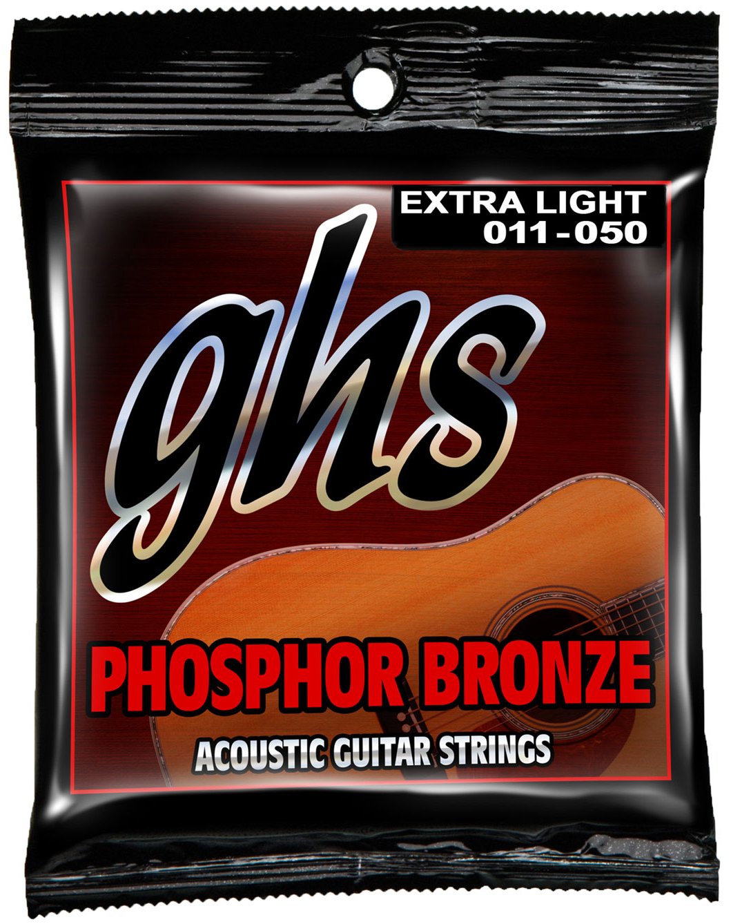 GHS S315 11 - 50 Extra Light Phosphor Bronze Acoustic String Set, Pack of 1