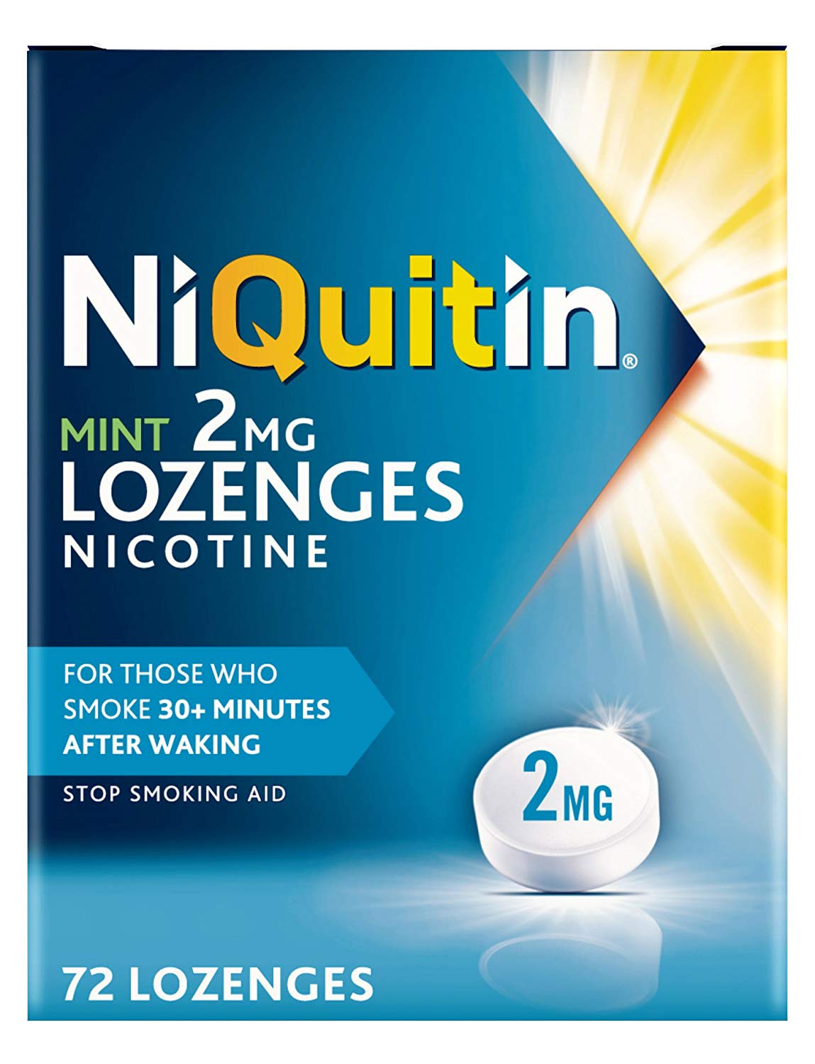NiQuitin 2mg Nicotine Lozenges, (72 Mint Lozenges) Effective Craving Relief
