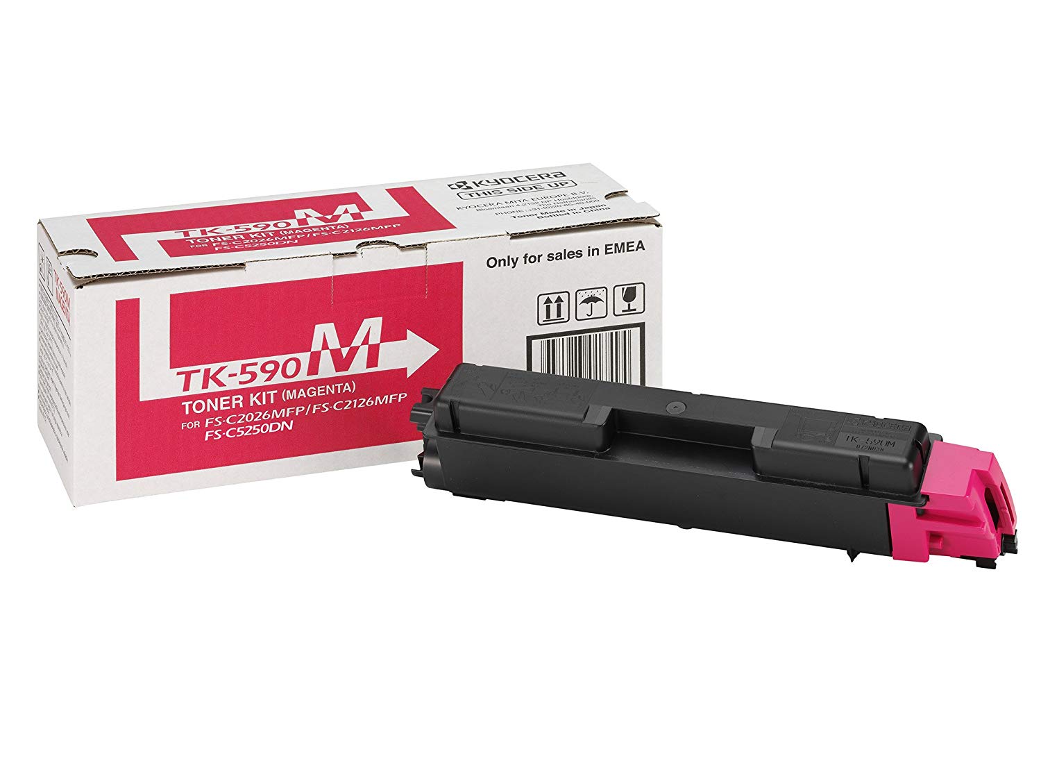 Kyocera Toner Cartridge TK-590 M, MAGENTA, 5.000 Pages High Capacity Genuine Premium Printer Toner, 1T02KV0NL0, 0T2KVANL