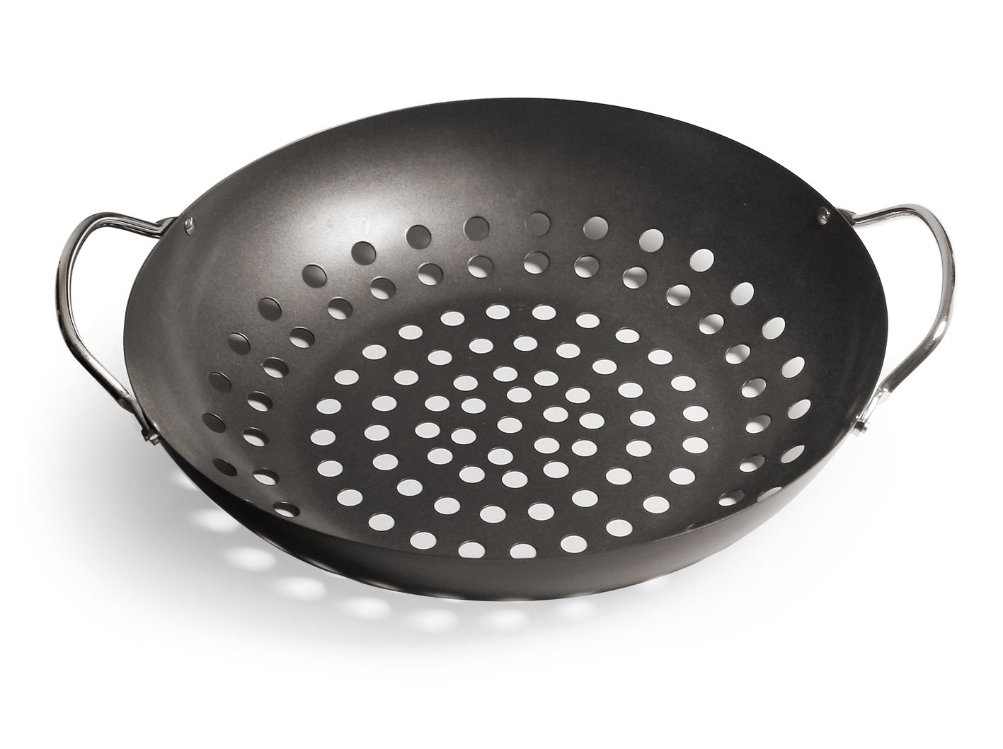 Enders Vegetable pan, Non-Stick Coated Steel with Handles BBQ, Black ...