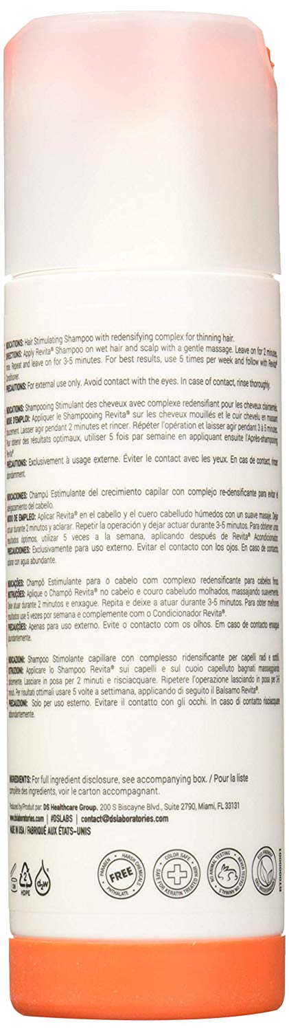 DS LABORATORIES Revita High Performance Hair Stimulating Shampoo 205 Milliliter Anti-Hair Loss, Blanco, 205 ml (Pack of 1) - Image 4
