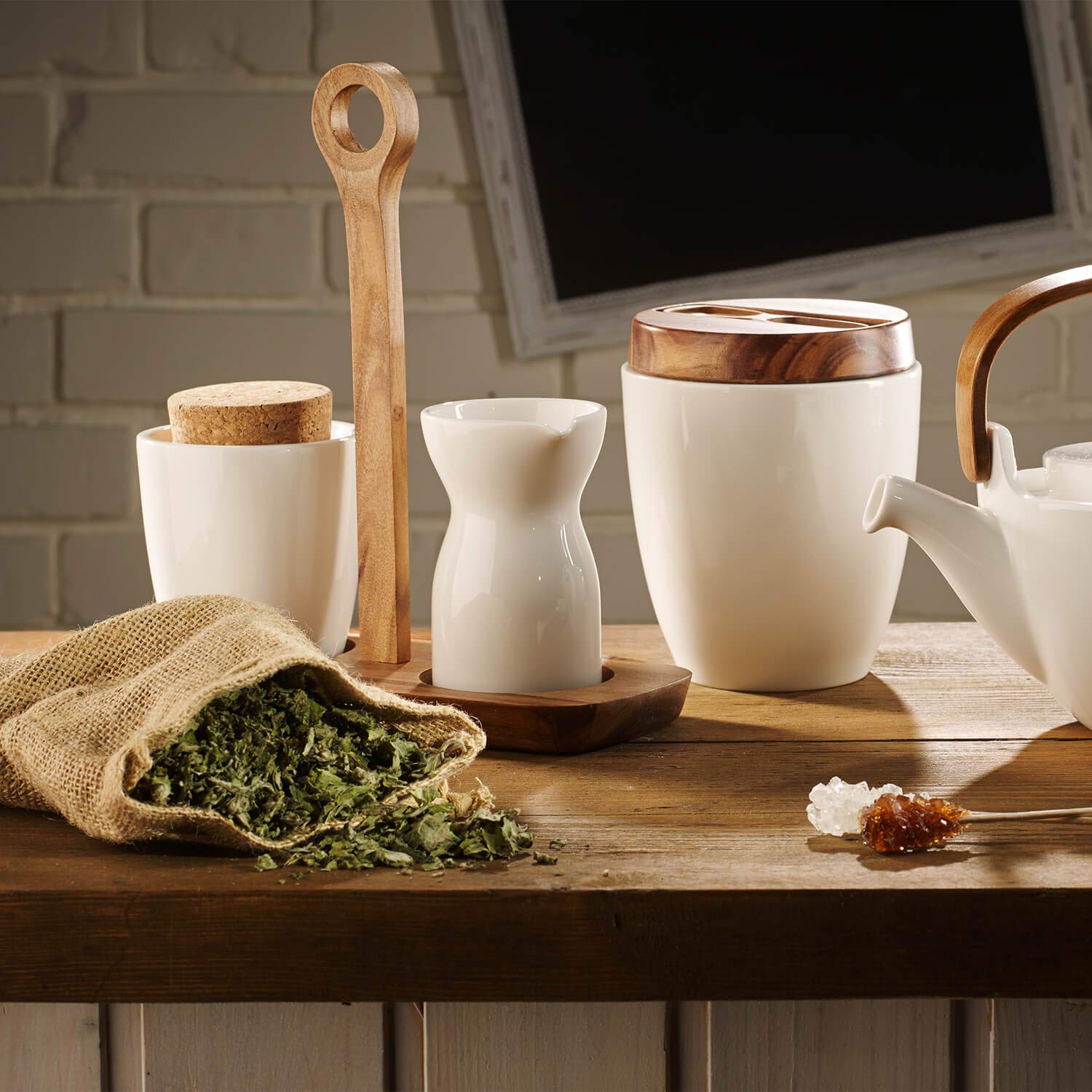 Villeroy & Boch Artesano Original Sugar Bowl, Premium Porcelain/Cork, White, 1 piece - Image 3