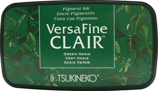 Tsukineko VF-CLA-501 Oasis Versafine Clair Ink Pad, Synthetic Material, Green, 5.6 x 9.7 x 2.3 cm