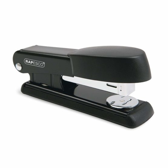 Rapesco Bowfin Half Strip Metal Stapler with 25 Sheet Capacity - Black