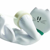 Scotch Cat Tape Dispenser with 1 Roll of Scotch Magic Tape - Holds Tape up to 19 mm Wide x 8.89 m Long - Cute Stationery Sets and Cute Gifts - White