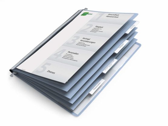Durable Personnel File A4 Blue | Pack of 1 Piece | Five Separate Compartments with Multple Storage Options - Image 4