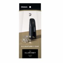 Rico HCL1S Silver Plated H-Ligature and Cap for Bb Clarinet, 1.43 in*3.94 in*0.93 in