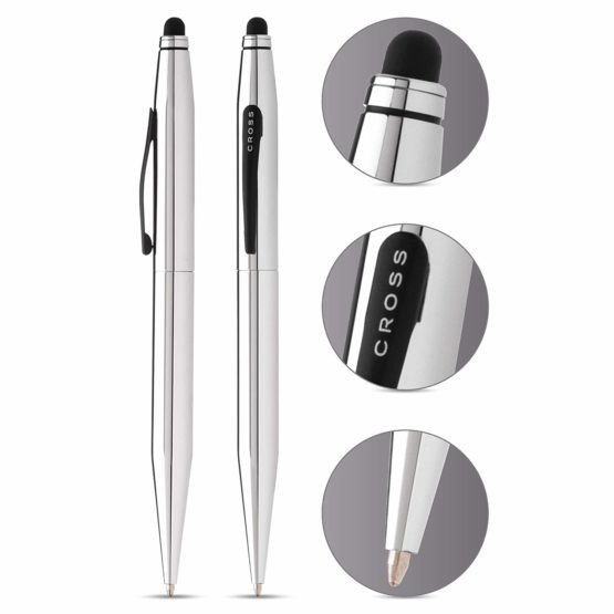 CROSS Tech2 Chrome Ballpoint Pen with Stylus incl. Premium Gift Box – Refillable Medium Ballpen - Image 2