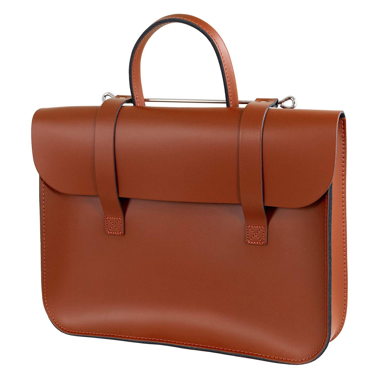Oxford Traditional Leather MC1-LT London Tan Music Case, Brown