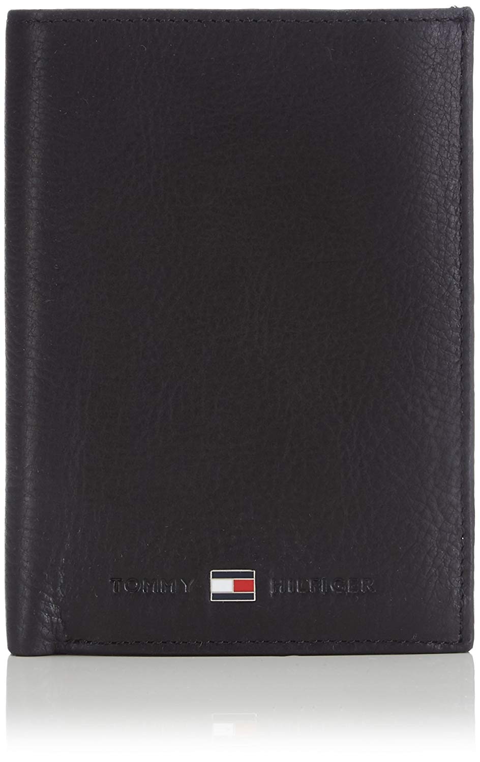 Tommy Hilfiger Men’s Johnson Wallet with Coin Pocket, Black (Black), One Size, OS