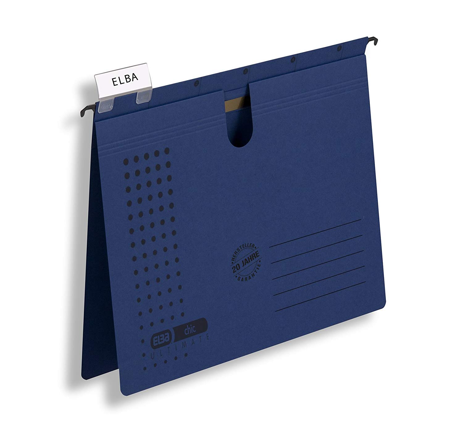 Elba Chic Ultimate 85741AZ Suspension File Folder Thumb Hole Loose Leaf System Pack of 25 Anthracite Suspension File Chic Ultimate® - Image 2