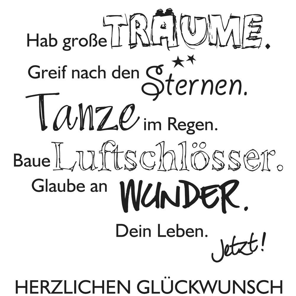 Rayher Wood Mounted Rubber Stamp for Scrapbooking Card Making and Crafting, Craft Stamp with Text Design, Butterer, 7x7cm, 28981000