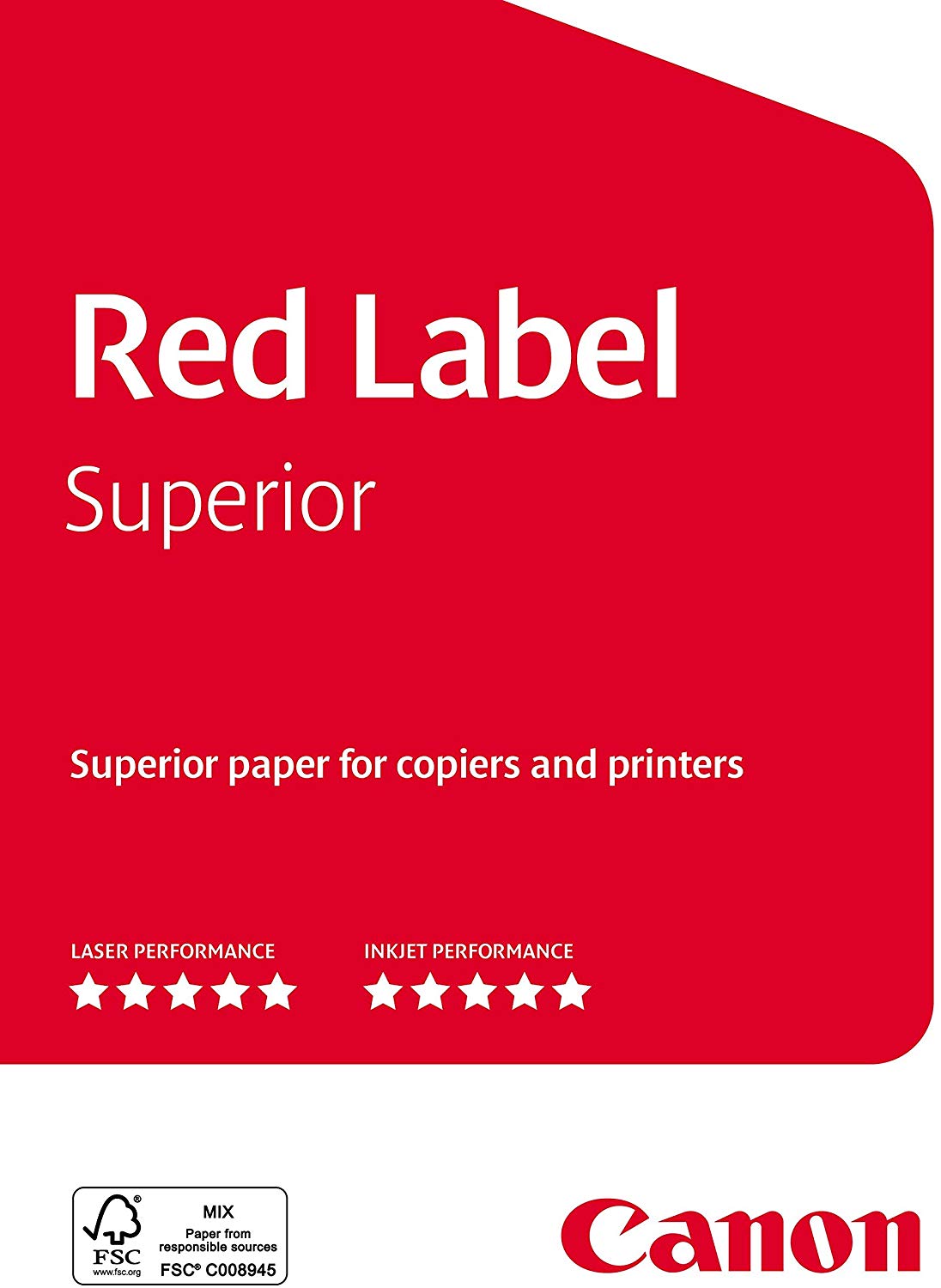 Canon WOP114 Red Label Presentation, PEFC, 80 g/m2 Copier & Printer Paper (5 x reams (500) per box), White - Image 2