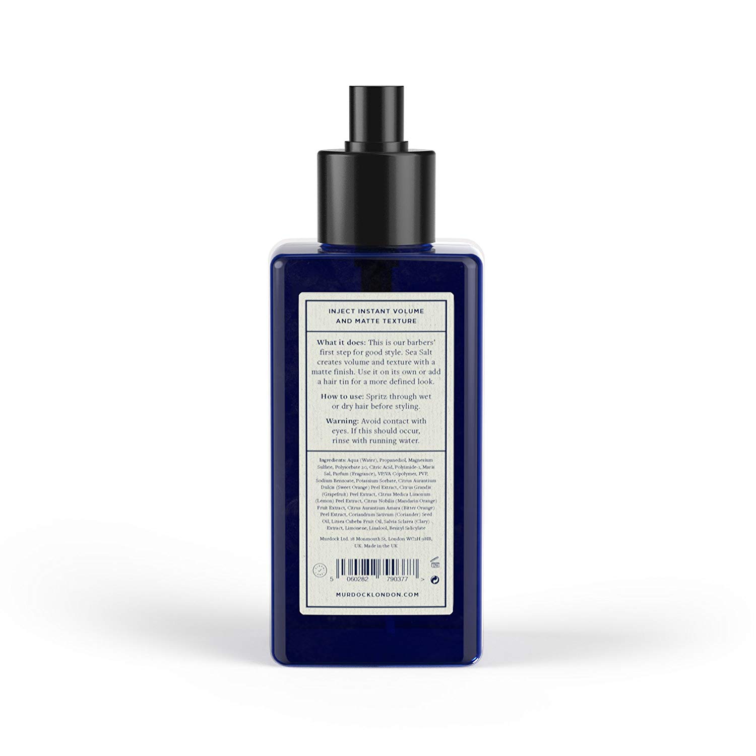 Murdock London Sea Salt Spray - Volume and Texture Boosting Hair Spray - For All Hair Types - 150ml, Blue, 150 ml (Pack of 1) - Image 3