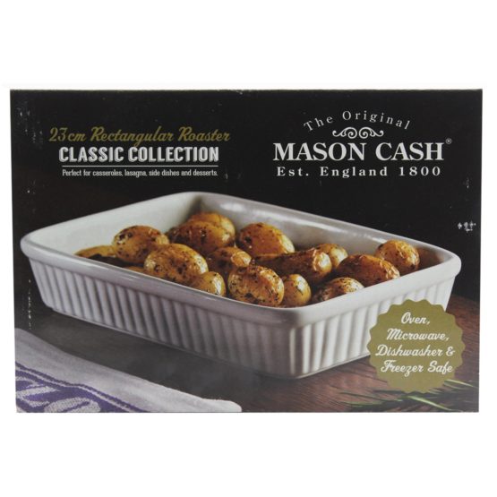 Mason Cash 2001.545 Collection Fine Stoneware Rectangular Baking and Serving Dish, Ceramic, White, 23 x 14 x 5 cm - Image 2