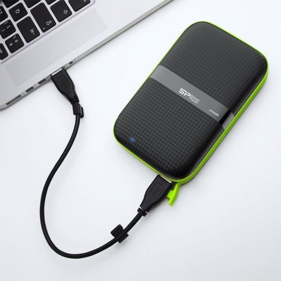 Silicon Power SP010TBPHDA60S3K 1 TB Rugged Armor A60 Shockproof Water-Resistant 2.5-Inch USB 3.0 External Portable Hard Drive, Military Grade MIL-STD-810G and IPX4, Black - Image 2