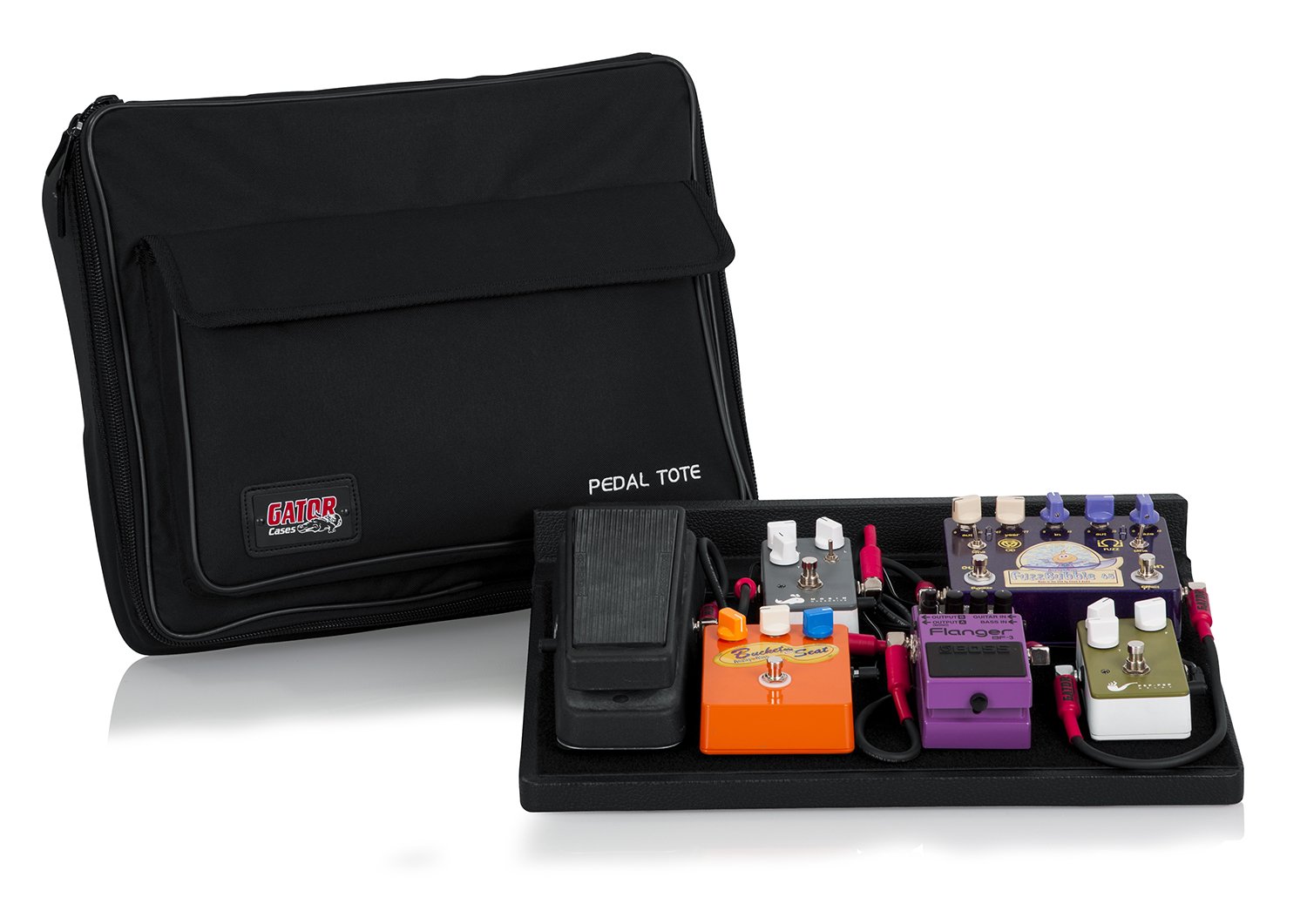 Gator 18x12 inches Wood Pedal Board with Nylon Carry Bag - Black, 42 x 30.5 cm