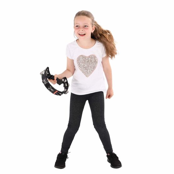 Percussion Plus PP486/1 Half Moon Tambourine - Black - Image 3