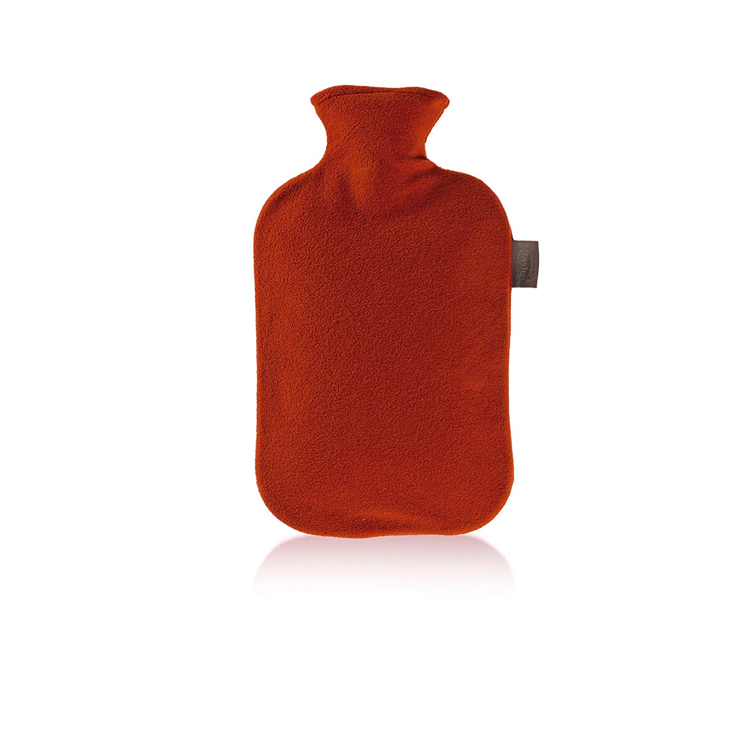 Fashy Hot Water Bottle with Fleece Cover Red 2.0L, 33 x 19,5 cm