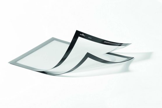 Durable 498523 Duraframe Magnetic Plus, Magnetic Display Frame, A4 - Silver, Pack of 2