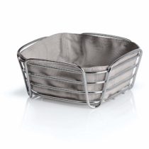 blomus 63667 Bread Basket Delara 20x20x10 cm in taupe, Stainless-Steel