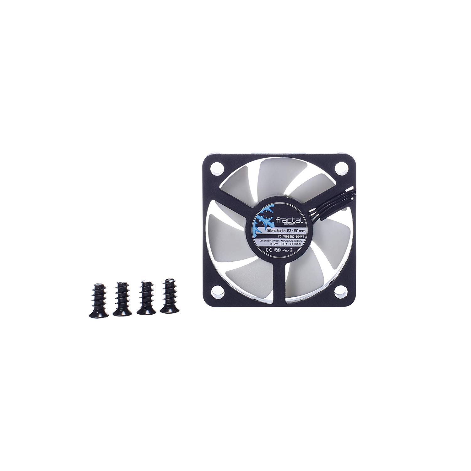 Fractal Design Silent Series R3 White, Silent computer fan, Optimized for quiet operation, 50 mm, Rotational speed 3500 RPM - Image 2