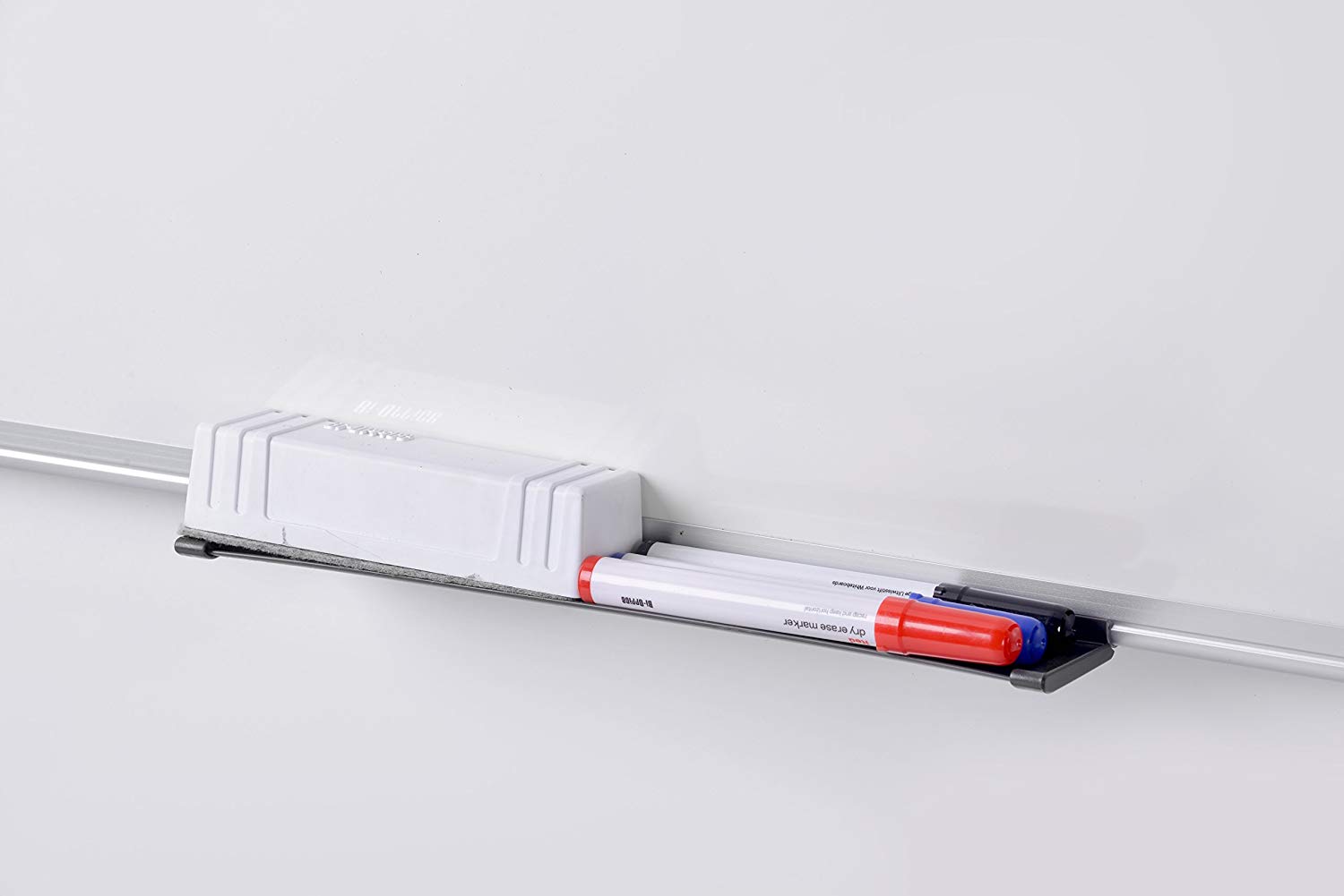 Bi-Office Earth Maya Trio Whiteboard, Ceramic Steel Magnetic Surface, Aluminium Frame, 90 x 60 cm, Silver, W60 x H9 cm - Image 3