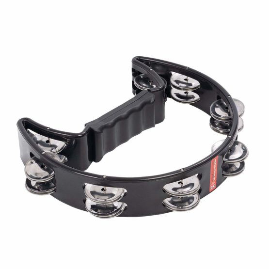 Percussion Plus PP486/1 Half Moon Tambourine - Black