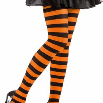 WIDMANN 01267 ? Rigati Tights 70 Denier, One Size Adults, Orange/Black