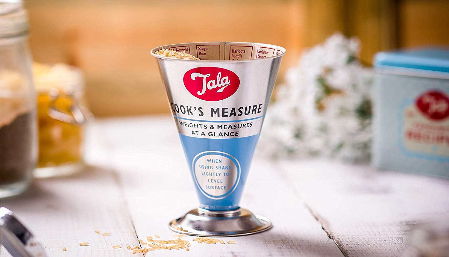Tala Originals 1960's Design Dry Cook's Measure,4.33 x 4.33 x 5.70 inches, 1950's / Blue, 1 l (Pack of 1) - Image 2