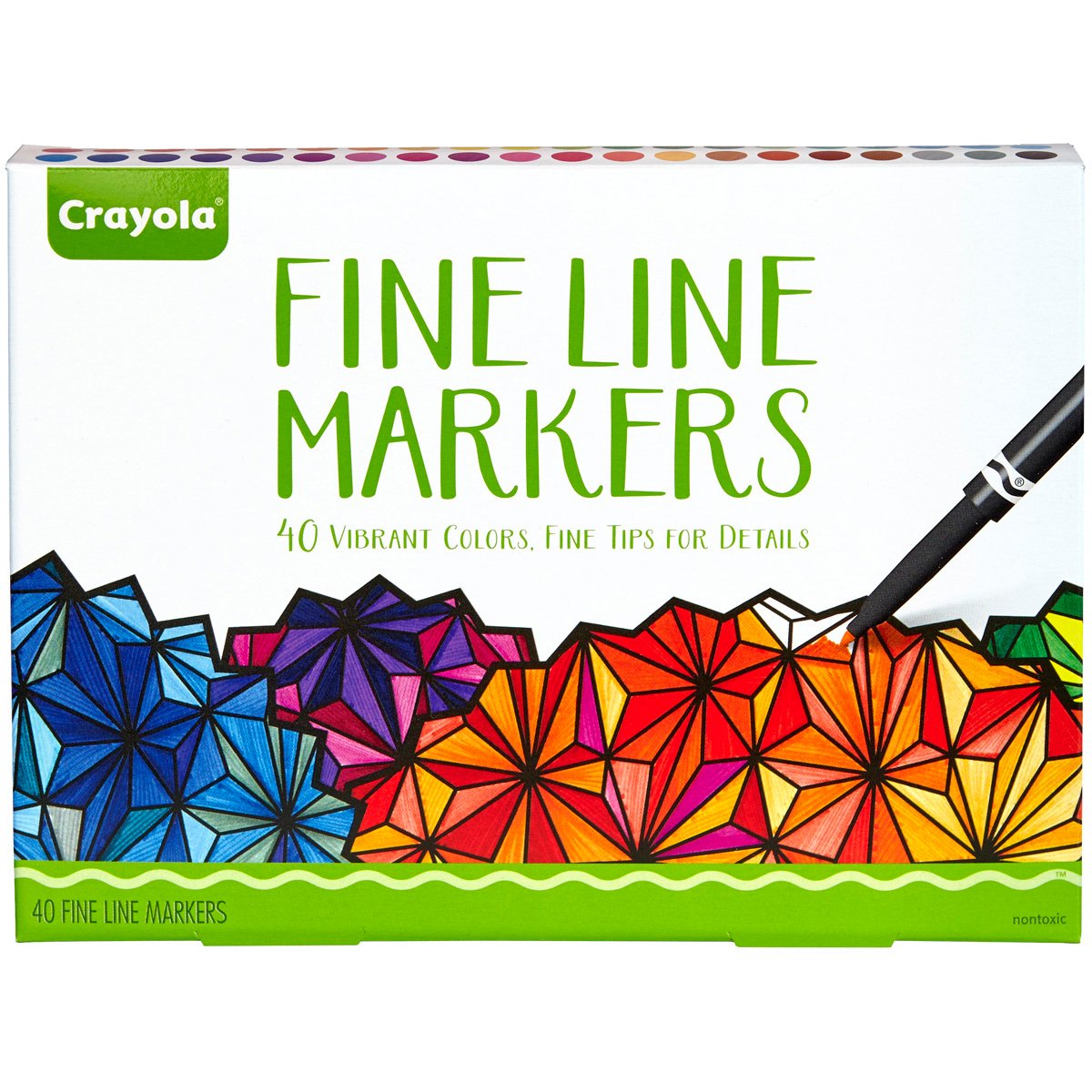 Crayola 58-7715 Fine Line Marker Set, Multi-Colour, Pack of 40, 40 count (Pack of 1)