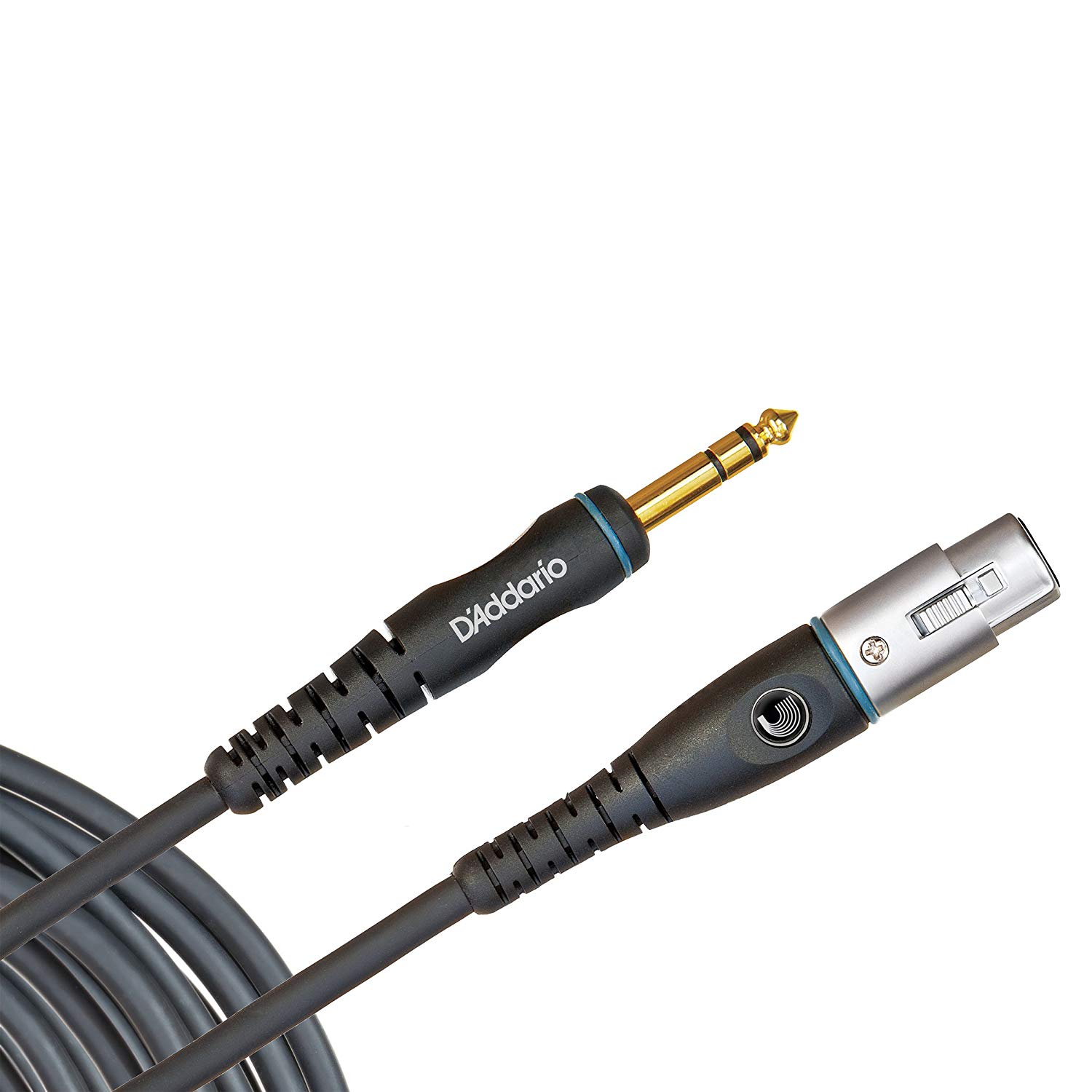 D'Addario Microphone Cable, XLR Microphone Cable, XLR Female to 1/4 Inch Male Plugs, Gold Plated