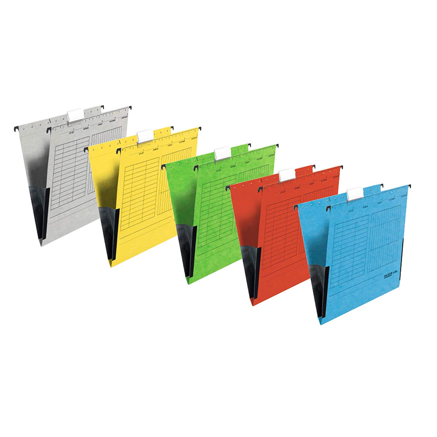 Exacompta, Ref 80002694001F, FALKEN, UniReg Suspension Files with Linen Edge Protectors, Suitable for A4 Documents - Image 3
