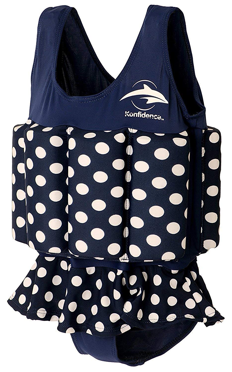 Konfidence Float suit, Traditional Kids Swimsuit for 1-5 Years with Adjustable Buoyancy/Removable Foam Floats