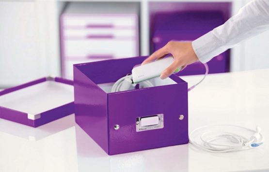 Leitz CD Storage Box, Purple, Click and Store Range, 60410062 - Image 4