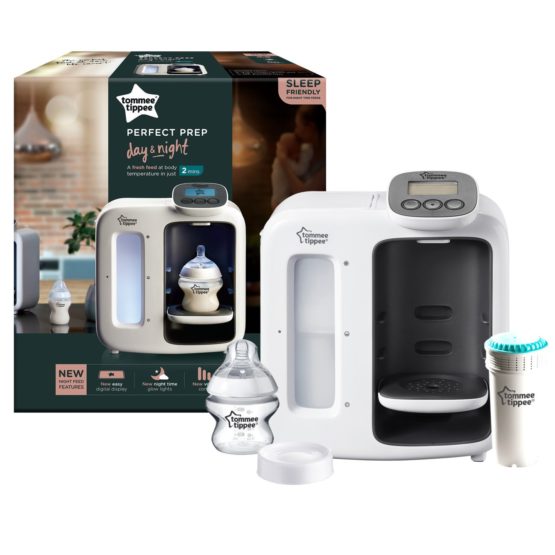 Tommee Tippee Perfect Prep Day & Night, Baby Bottle Maker Machine with Digital Display and Adjustable Volume, White - Image 3