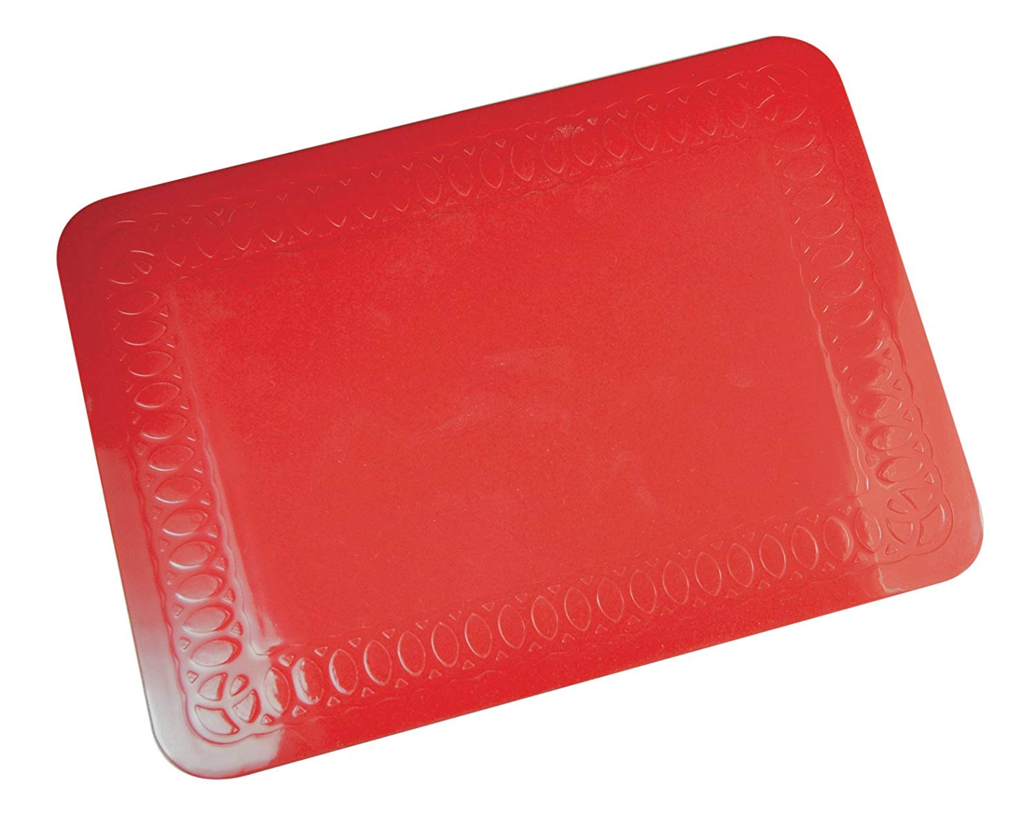 Tenura Red Silicone Rubber Non Slip Table and Tray Mat 25 5 x 18 5 cm, 25.5 x 18.5cm