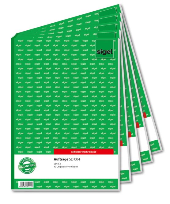 Sigel SD001 Application, Set of 2, A5 2 x 40 Pages, Non-Carbon Writing 5 Piece