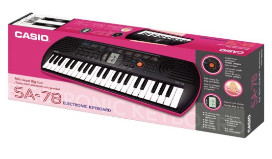 Casio SA-78 Mini 44 Keys Keyboard - Pink - Image 3