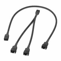 KabelDirekt – 15cm PWM fan to 2x PWM fan Y-cable + 30cm PWM fan extension cable