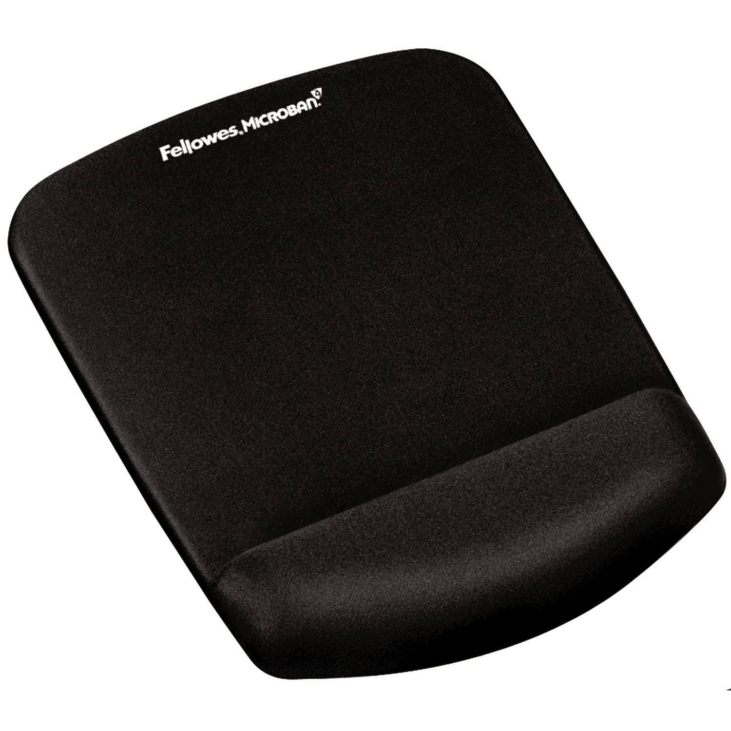 Fellowes PlushTouch Mouse Mat with Wrist Support Featuring Microban Antimicrobial Protection, Black 9252003